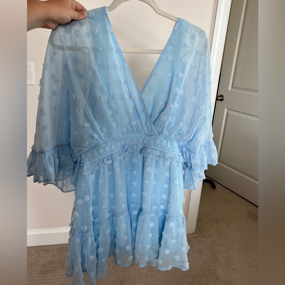 Baby Blue Long Sleeve Dress⭐️🪩